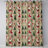 Cute Christmas Gnome Santa Tree Holiday Festive Seamless Pattern  Readymade Eyelet Ring Top Thermal 100% Blackout Curtains