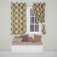 Vintage Santa Claus Holly Floral Christmas Seamless Pattern  Readymade Eyelet Ring Top Thermal 100% Blackout Curtains