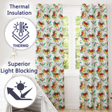 Watercolor Christmas Bells Holly Berry Festive Seamless Pattern  Readymade Eyelet Ring Top Thermal 100% Blackout Curtains