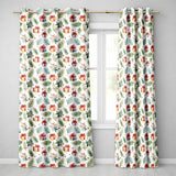 Watercolor Pine Branch Gift Box Holly Berry Christmas Seamless Pattern  Readymade Eyelet Ring Top Thermal 100% Blackout Curtains