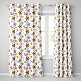 Cute Cardinal Bird Holly Gift Heart Festive Seamless Pattern  Readymade Eyelet Ring Top Thermal 100% Blackout Curtains