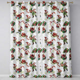 Cute Christmas Elf Gift Candy Cane Festive Seamless Pattern  Readymade Eyelet Ring Top Thermal 100% Blackout Curtains