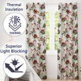 Cute Christmas Elf Gift Candy Cane Festive Seamless Pattern  Readymade Eyelet Ring Top Thermal 100% Blackout Curtains