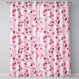 Elegant Pink Watercolor Floral Baubles Winter Holiday Seamless Pattern  Readymade Eyelet Ring Top Thermal 100% Blackout Curtains