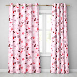 Elegant Pink Watercolor Floral Baubles Winter Holiday Seamless Pattern  Readymade Eyelet Ring Top Thermal 100% Blackout Curtains