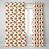 Cute Gift Box Ribbon Bow Festive Seamless Pattern  Readymade Eyelet Ring Top Thermal 100% Blackout Curtains