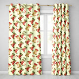 Watercolor Christmas Stockings with Holly Berries Festive Holiday  Design  Readymade Eyelet Ring Top Thermal 100% Blackout Curtains