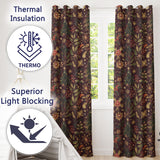 Christmas Trees Baubles Stars Seamless Pattern Festive Holiday Design  Readymade Eyelet Ring Top Thermal 100% Blackout Curtains