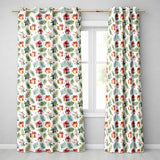 Watercolor Christmas Gifts Pine Branches Holly Berries Seamless Pattern  Readymade Eyelet Ring Top Thermal 100% Blackout Curtains