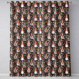 Autumn Gnomes Leaves Hearts Cozy Fall Watercolor Seamless Pattern  Readymade Eyelet Ring Top Thermal 100% Blackout Curtains