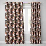 Autumn Gnomes Leaves Hearts Cozy Fall Watercolor Seamless Pattern  Readymade Eyelet Ring Top Thermal 100% Blackout Curtains