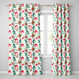 Watercolor Christmas Baubles Holly Leaves Festive Seamless Pattern  Readymade Eyelet Ring Top Thermal 100% Blackout Curtains