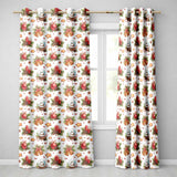 Vintage Christmas Bells Candle Snow Globe Festive Seamless Pattern  Readymade Eyelet Ring Top Thermal 100% Blackout Curtains