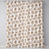 Gingerbread Cookie Mitten Christmas Festive Pattern Design UK Readymade Eyelet Ring Top Thermal 100% Blackout Curtains