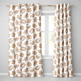 Gingerbread Cookie Mitten Christmas Festive Pattern Design UK Readymade Eyelet Ring Top Thermal 100% Blackout Curtains