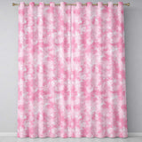 Soft Pink Snowflake Watercolor Christmas Festive Pattern Design UK Readymade Eyelet Ring Top Thermal 100% Blackout Curtains