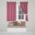 Cute Pink Snowman Gingerbread Christmas Festive Pattern Design UK Readymade Eyelet Ring Top Thermal 100% Blackout Curtains