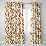 Festive Red Christmas Stocking Repeat Holiday Curtain Panels Readymade Eyelet Ring Top Thermal 100% Blackout Curtains
