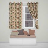 Vintage Christmas Baubles Holly Leaves Botanical Seamless Pattern  Readymade Eyelet Ring Top Thermal 100% Blackout Curtains