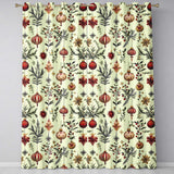 Vintage Glass Christmas Baubles Teal Gold Seamless Pattern  Readymade Eyelet Ring Top Thermal 100% Blackout Curtains