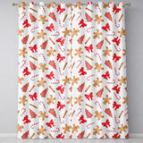 Gingerbread Cookies Candy Cane Red Bow Sweet Seamless Pattern  Readymade Eyelet Ring Top Thermal 100% Blackout Curtains