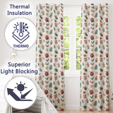 Cute Gingerbread Cookies Stars Tree House Seamless Pattern  Readymade Eyelet Ring Top Thermal 100% Blackout Curtains