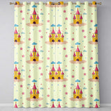 Cute Fantasy Castle Clouds Stars Seamless Pattern  Readymade Eyelet Ring Top Thermal 100% Blackout Curtains