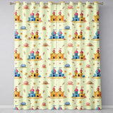 Cute Sandcastles Seashells and Starfish Beach Theme Seamless Pattern  Readymade Eyelet Ring Top Thermal 100% Blackout Curtains