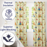 Cute Sandcastles Seashells and Starfish Beach Theme Seamless Pattern  Readymade Eyelet Ring Top Thermal 100% Blackout Curtains