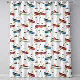Cute Canoes with Duck Lake Water Adventure Seamless Pattern  Readymade Eyelet Ring Top Thermal 100% Blackout Curtains