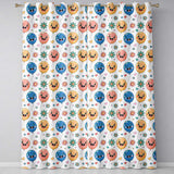 Cute Smiling Balloons Hearts and Stars Fun Party Seamless Pattern  Readymade Eyelet Ring Top Thermal 100% Blackout Curtains
