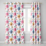 Cute Colorful Balloons Hearts and Starbursts Party Seamless Pattern  Readymade Eyelet Ring Top Thermal 100% Blackout Curtains