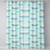 Cute Polar Bears on Ice Floes Arctic Winter Cute Animals Seamless Pattern  Readymade Eyelet Ring Top Thermal 100% Blackout Curtains