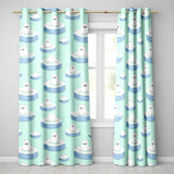 Cute Polar Bears on Ice Floes Arctic Winter Cute Animals Seamless Pattern  Readymade Eyelet Ring Top Thermal 100% Blackout Curtains