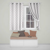 Soft Pink Ribbon Bow Lattice Elegant Seamless Pattern  Readymade Eyelet Ring Top Thermal 100% Blackout Curtains