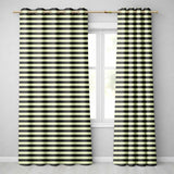 Bold Black and Yellow Stripe Modern Seamless Pattern  Readymade Eyelet Ring Top Thermal 100% Blackout Curtains