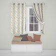 Yellow Dandelion Wildflower Botanical Seamless Pattern  Readymade Eyelet Ring Top Thermal 100% Blackout Curtains