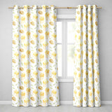Golden Honey Drip and Honeycomb Sweet Seamless Pattern  Readymade Eyelet Ring Top Thermal 100% Blackout Curtains