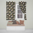 Rustic Farm Goat Animal Illustration Seamless Pattern  Readymade Eyelet Ring Top Thermal 100% Blackout Curtains