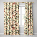 Delicate Vintage Floral Branches Soft Neutral Background Seamless Pattern  Readymade Eyelet Ring Top Thermal 100% Blackout Curtains