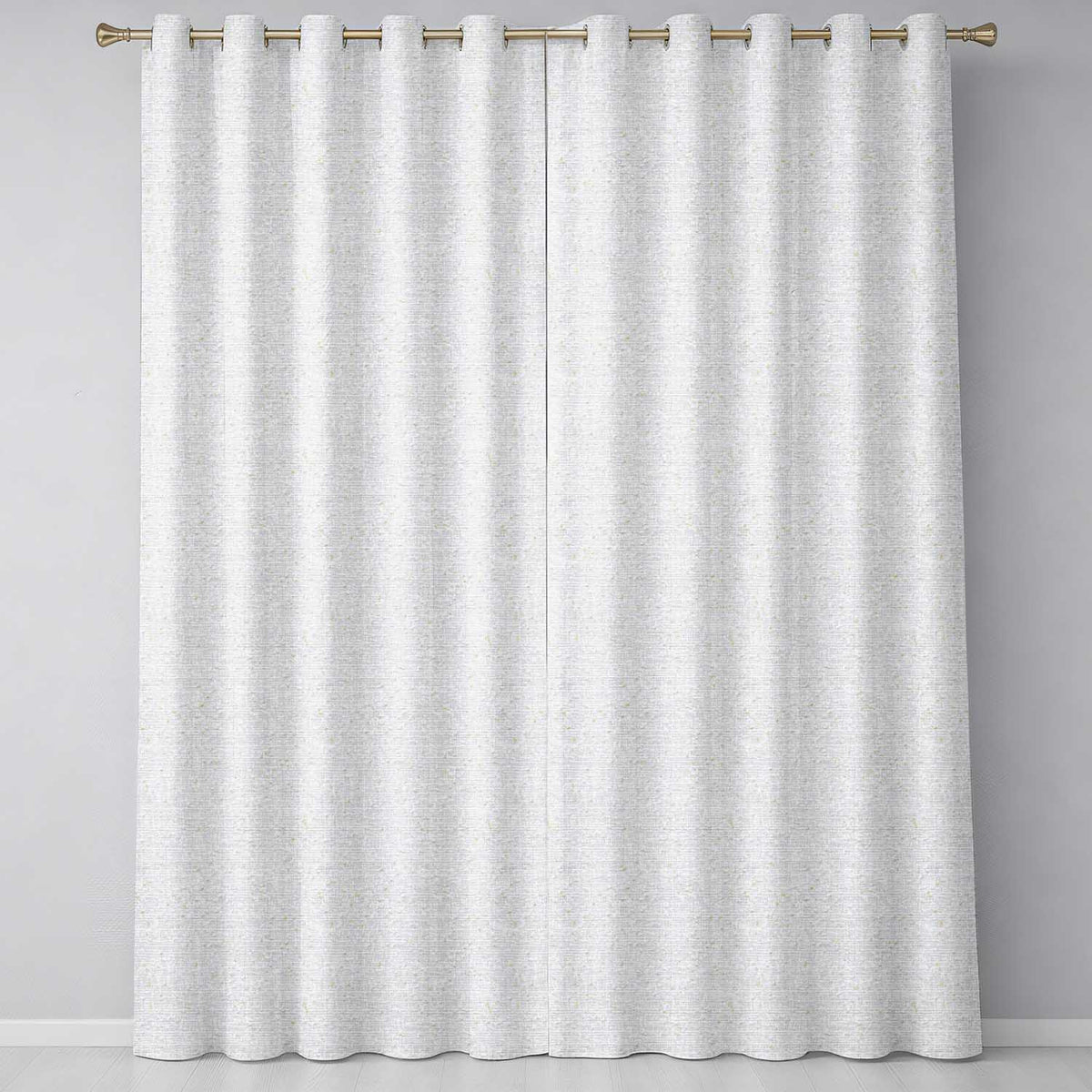 Natural Linen Texture Neutral  Pattern with Subtle Woven Detail  Readymade Eyelet Ring Top Thermal 100% Blackout Curtains
