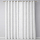 Natural Linen Texture Neutral  Pattern with Subtle Woven Detail  Readymade Eyelet Ring Top Thermal 100% Blackout Curtains
