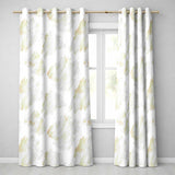 Abstract Beige Brush Stroke Pattern with Soft Canvas Texture  Artistic Design  Readymade Eyelet Ring Top Thermal 100% Blackout Curtains