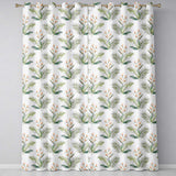 Watercolor Tropical Banana Leaves and Bird of Paradise Floral Pattern  Design  Readymade Eyelet Ring Top Thermal 100% Blackout Curtains