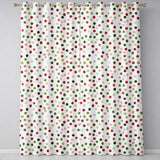 Festive Red Green Watercolor Polka Dot Seamless Pattern Christmas  Design  Readymade Eyelet Ring Top Thermal 100% Blackout Curtains