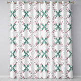 Watercolor Christmas Holly Berry Wreath  Pattern Festive Winter Botanical  Readymade Eyelet Ring Top Thermal 100% Blackout Curtains