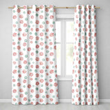 Festive Candy Swirl Red and Green Peppermint Seamless Pattern Christmas Design  Readymade Eyelet Ring Top Thermal 100% Blackout Curtains