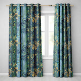 Serene Bamboo Forest with Soft Mist  Pattern Asian Nature Botanical Design  Readymade Eyelet Ring Top Thermal 100% Blackout Curtains