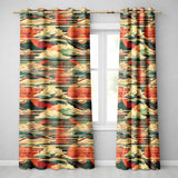 Modern High Speed Train with Rising Sun and Clouds Pattern Japanese TravelTheme  Readymade Eyelet Ring Top Thermal 100% Blackout Curtains