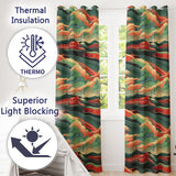 High Speed Train Landscape with Power Lines and Sunset Sky Modern Railway Scene  Readymade Eyelet Ring Top Thermal 100% Blackout Curtains